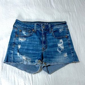 American Eagle Ripped Blue Jean Shorts